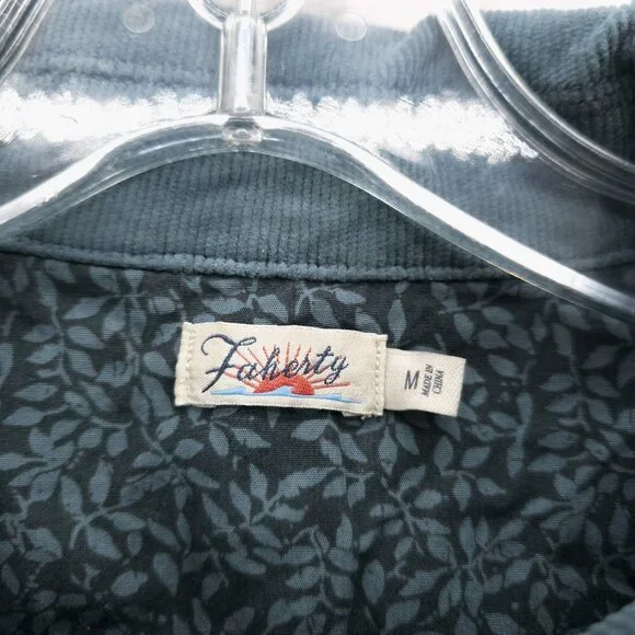 FAHERTY Michelle Dress Blue Corduroy Organic Cotton Lyocell Stretch EUC MEDIUM - Picture 6 of 9